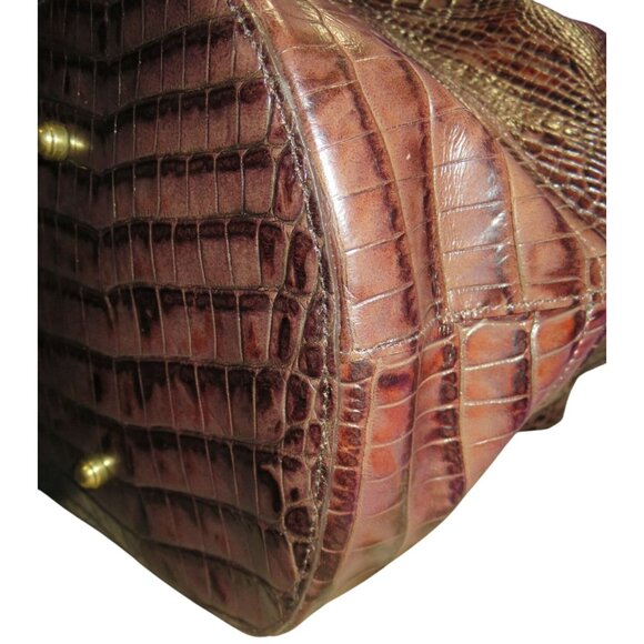 Brahmin Truffle Melbourne Collection Medium Asher Croc Leather Tote C80151TF - Picture 8 of 14